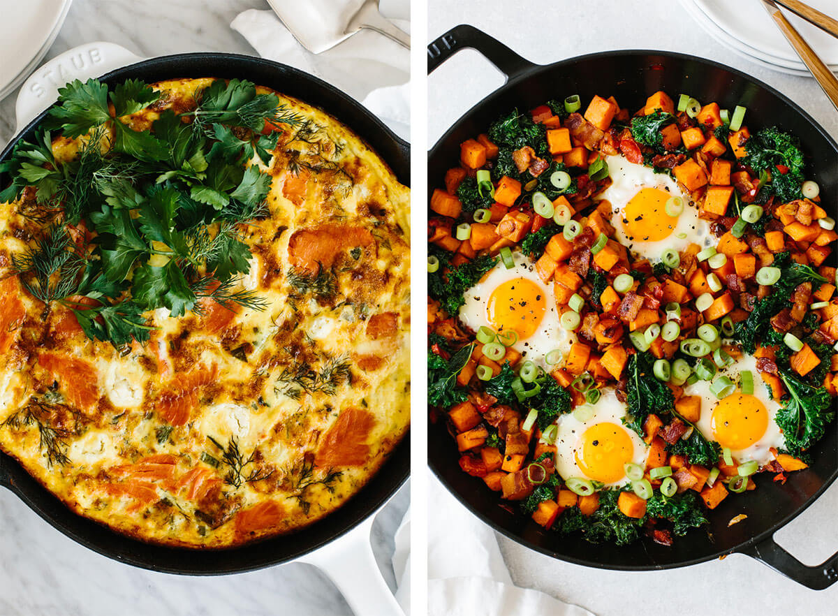 Best breakfast ideas with frittata and hash.