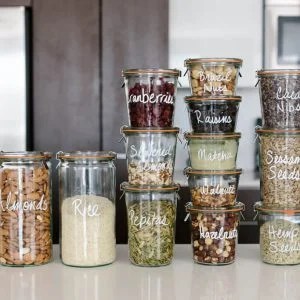 Pantry organization ideas - I've got several tips for creating a healthy pantry and moving all your storage containers to glass jars.